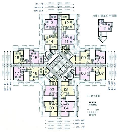 公屋廚房門尺寸|標準型大廈樓宇樣本平面圖 